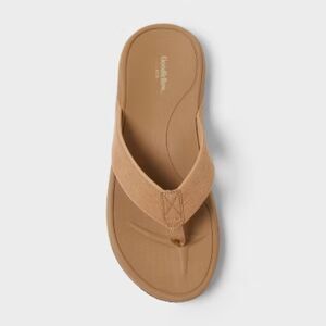 Men's Ian Comfort Flip Flop Thong Sandals - Goodfellow & Co Tan XL